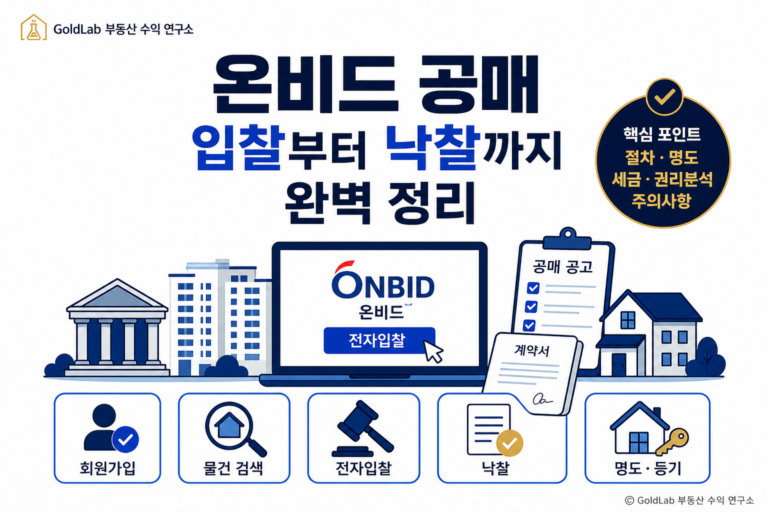 온비드 공매 입찰부터 낙찰까지 완벽 정리 대표 이미지 | GoldLab 부동산 수익 연구소